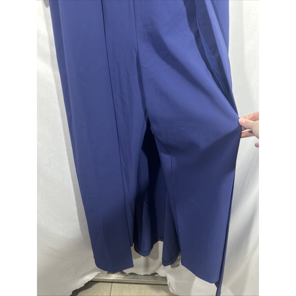 NEW $328 Kay Unger [ 12‎ ] Demi Walk Thru Jumpsuit in Cobalt Blue #J2072 - Picture 11 of 16